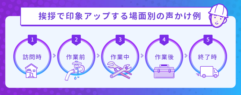 挨拶で印象アップする場面別の声かけ例